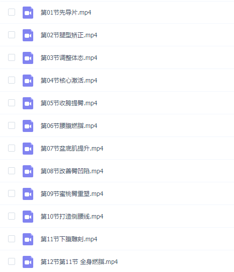 抖音颜婕普拉提教练 11天腰臀腿塑形课 健身减肥塑形