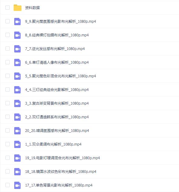 李强老师棚拍灯光系列提升课