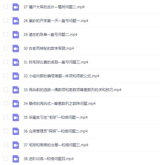 超级课堂《小学奥数》38集