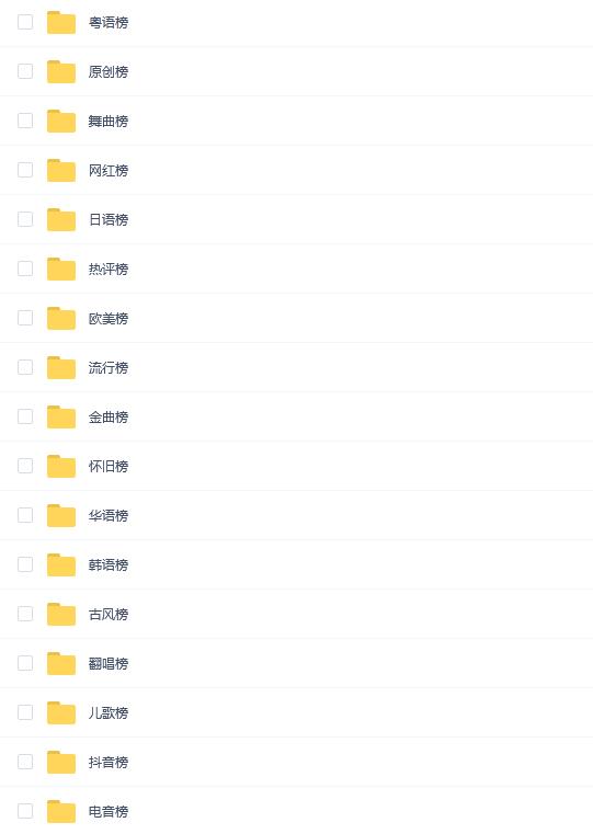 无损音质【FLAC格式】超级榜单音乐1800+,已分类整理 50.6G