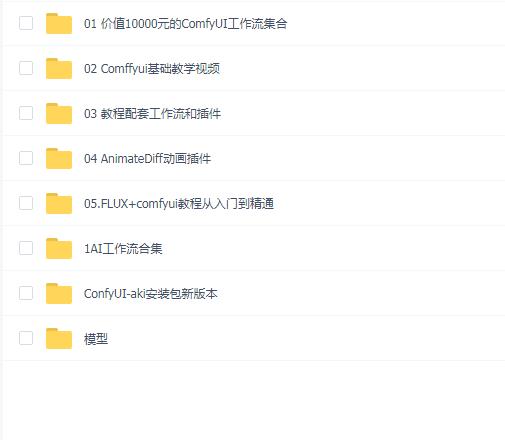 AI-Comfyui工作流+FLUX模型视频教程合集 (附配套课件)